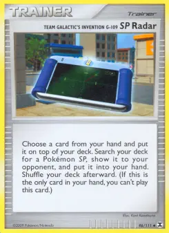 Pokémon-Karte Team Galactic's Invention G-109 SP Radar 096/111