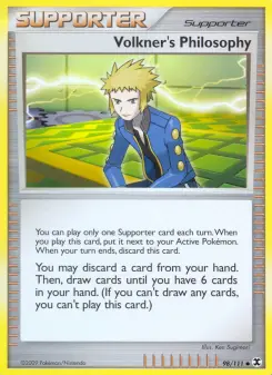 Pokémon-Karte Volkner's Philosophy 098/111