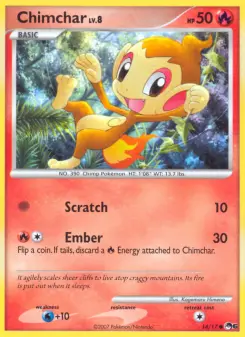 Pokémon-Karte Chimchar 014/017