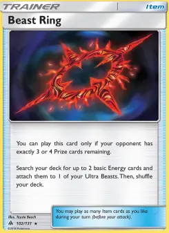 Pokémon-Karte Beast Ring 102/131