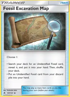 Pokémon-Karte Fossil Excavation Map 107/131