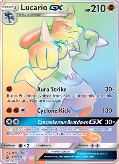 Pokémon-Karte Lucario GX 135/131