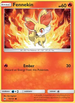 Pokémon-Karte Fennekin 014/131