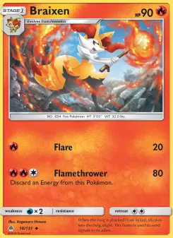 Pokémon-Karte Braixen 016/131