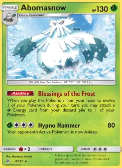 Pokémon-Karte Abomasnow 004/131