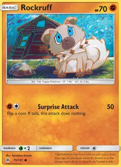 Pokémon-Karte Rockruff 075/131