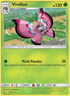 Pokémon-Karte Vivillon 008/131
