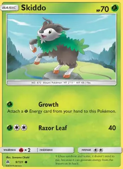 Pokémon-Karte Skiddo 009/131