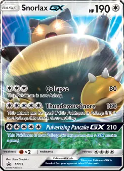 Pokémon-Karte Snorlax GX SM05