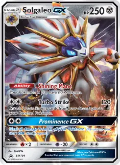 Pokémon-Karte Solgaleo GX SM104