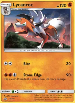 Pokémon-Karte Lycanroc SM105