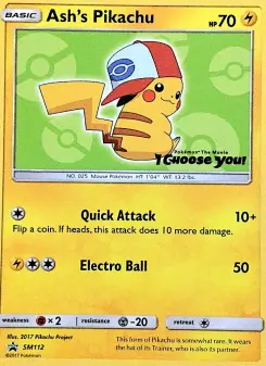 Pokémon-Karte Ash's Pikachu SM112