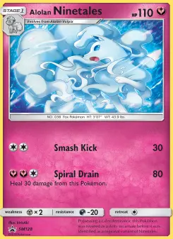 Pokémon-Karte Alolan Ninetales SM128