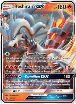 Pokémon-Karte Reshiram GX SM137