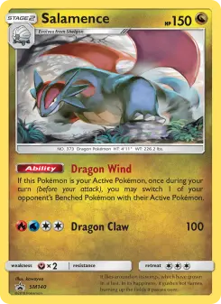 Pokémon-Karte Salamence SM140