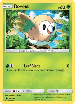 Pokémon-Karte Rowlet SM153