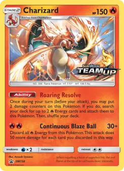 Pokémon-Karte Charizard SM158