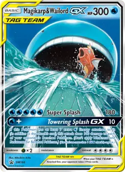 Pokémon-Karte Magikarp & Wailord GX SM166