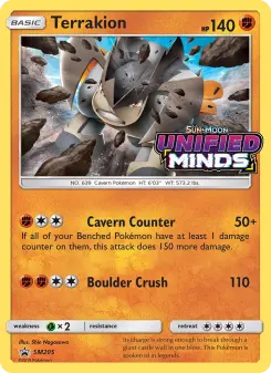 Pokémon-Karte Terrakion SM205
