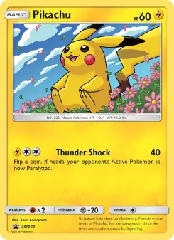 Pokémon-Karte Pikachu SM206