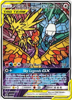 Pokémon-Karte Moltres & Zapdos & Articuno GX SM210