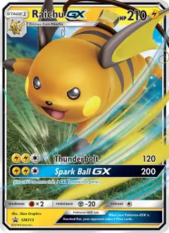 Pokémon-Karte Raichu GX SM213