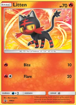 Pokémon-Karte Litten SM23