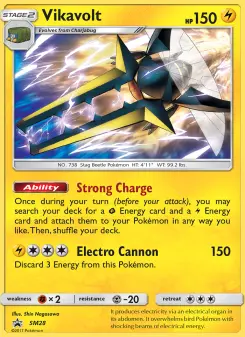 Pokémon-Karte Vikavolt SM28
