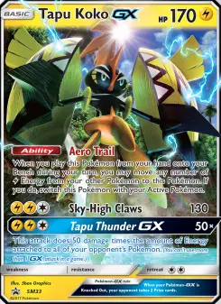 Pokémon-Karte Tapu Koko GX SM33