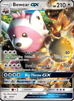 Pokémon-Karte Bewear GX SM34