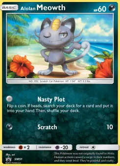 Pokémon-Karte Alolan Meowth SM51