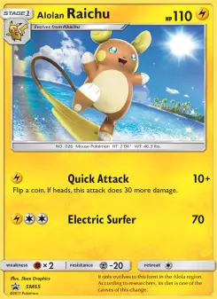 Pokémon-Karte Alolan Raichu SM65