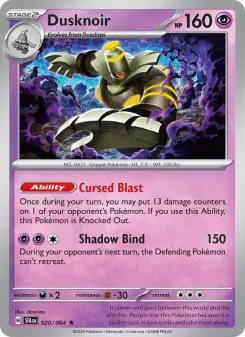 Pokémon-Karte Dusknoir 020/064