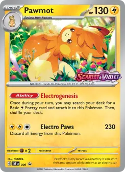 Pokémon-Karte Pawmot 006/225