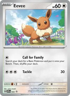Pokémon-Karte Eevee 043/225