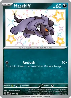 Pokémon-Karte Maschiff 071/225