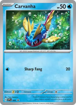 Pokémon-Karte Carvanha 093/225