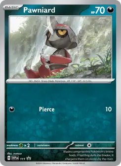 Pokémon-Karte Pawniard 111/225