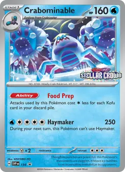 Pokémon-Karte Crabominable 134/225