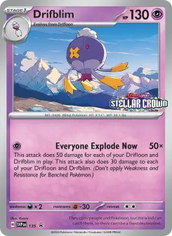 Pokémon-Karte Drifblim 135/225