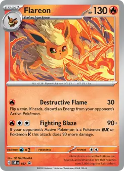 Pokémon-Karte Flareon 167/225