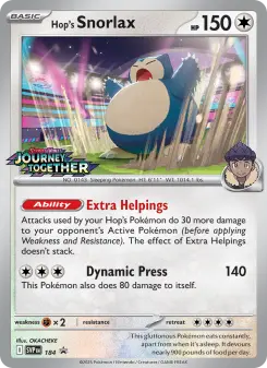 Pokémon-Karte Hop's Snorlax 184/225