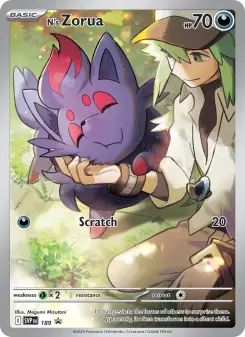 Pokémon-Karte N's Zorua 189/225