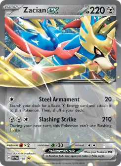 Pokémon-Karte Zacian ex 198/225
