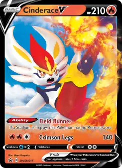 Pokémon-Karte Cinderace V SWSH015