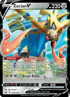 Pokémon-Karte Zacian V SWSH018