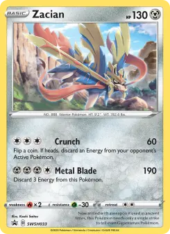 Pokémon-Karte Zacian SWSH033