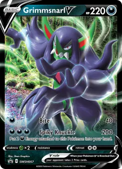 Pokémon-Karte Grimmsnarl V SWSH057