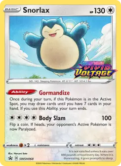 Pokémon-Karte Snorlax SWSH068