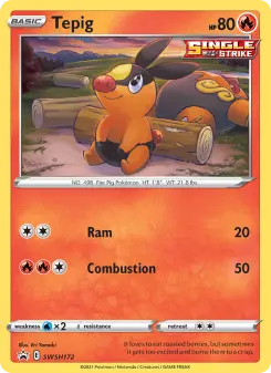 Pokémon-Karte Tepig SWSH172